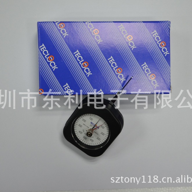 日本TECLOCK得乐DT张力计DT-500G横向开关触点测力仪表指针张力计