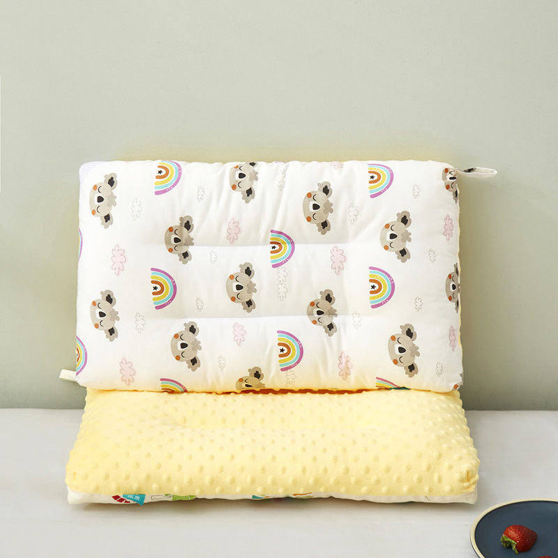 Algodón Beanie almohada de terciopelo núcleo verano kindergarten siesta almohada niños calmante Beanie almohada bebé almohada cuello almohada