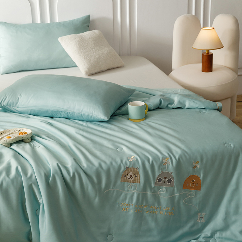 Verano tensi edredón fresco de verano, edredón de aire acondicionado, edredón individual, edredón de verano, edredón fino lavable a máquina