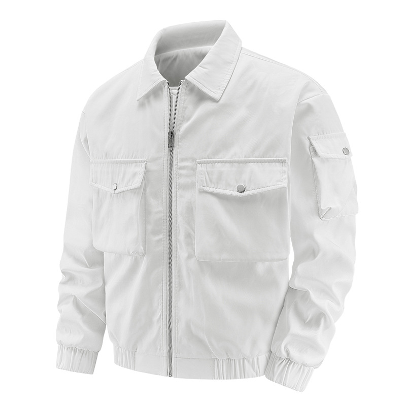 Primavera y otoño para hombres herramientas casuales con cremallera retrógrada trajes de vuelo de béisbol cuello chaqueta de camuflamiento chaqueta multifuncional chaqueta