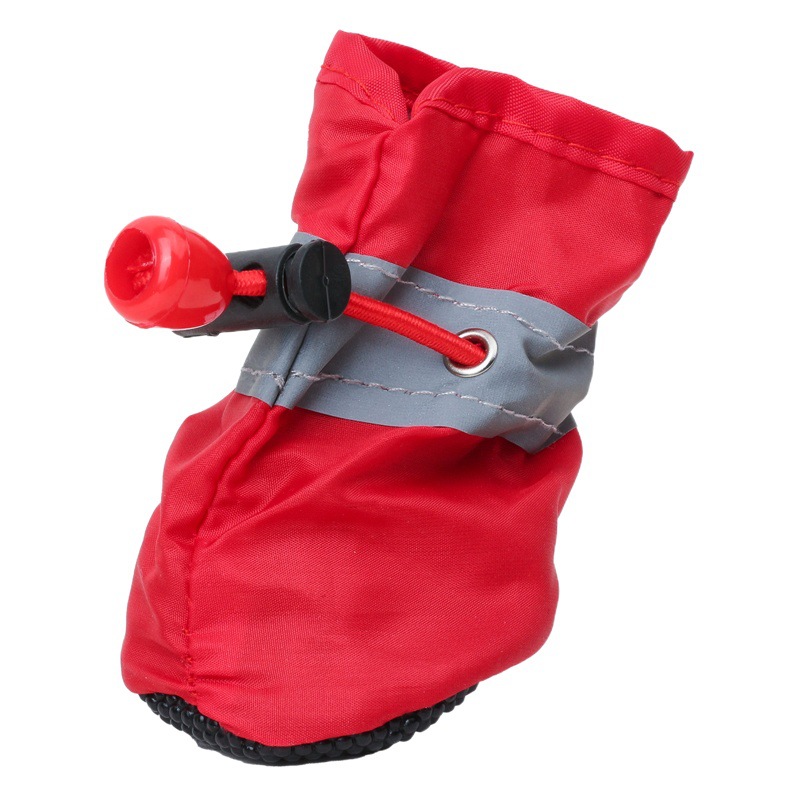 Cross-border populares zapatos reflectantes para mascotas zapatos para perros medianos y pequeños protección antideslizante para pies botas para perros Oxford impermeable Fondo suave cubierta del pie del perro