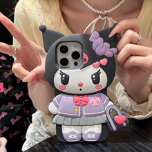 立体库洛米苹果17手机壳16女iPhone15promax硅胶14卡通可爱13适用
