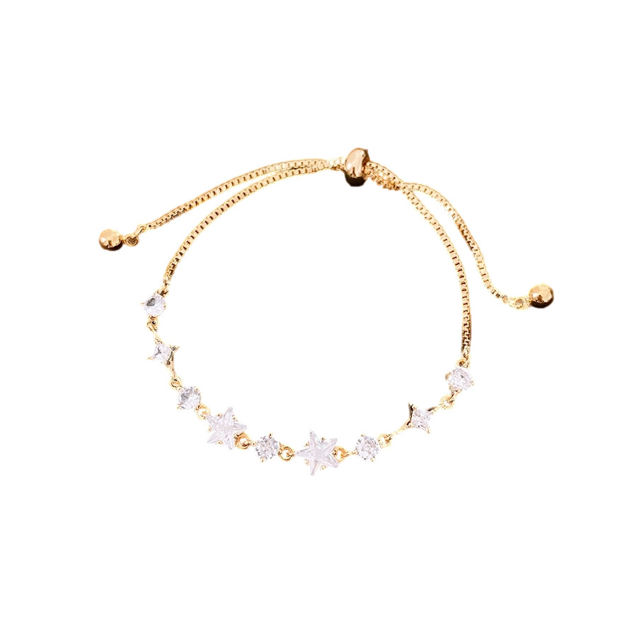 Super brillante zircón estrellas redondas pulsera manga lujosa pulsera de alta calidad delicada temperamento nicho de diseño sensación de joyería image 6