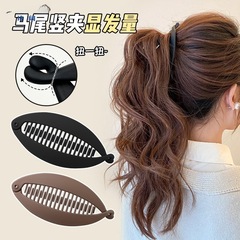 高馬尾バナナクリップ女性縦クリップ後頭部滑り止めクリップ髪量が少ないカード2025年新型頭飾り