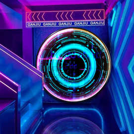 炫酷科技感装饰画KTV酒吧夜店包厢包房led发光挂画电竞馆氛围灯画