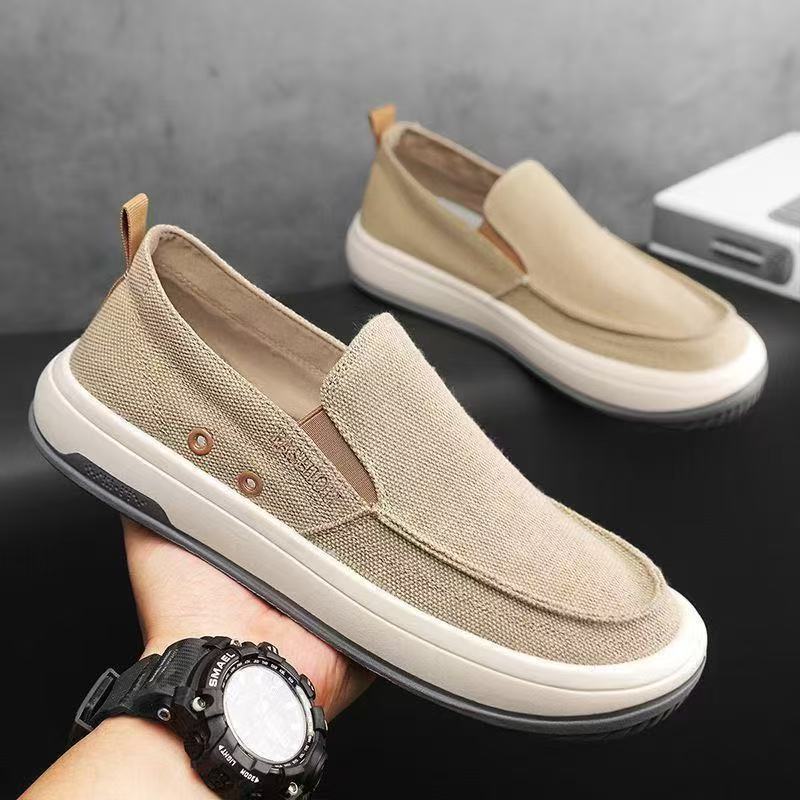 2025 Spring and Summer New Casual Men's Shoes, Trendy and Versatile Sailing Shoes, Breathable, Wear-Resistant, Lightweight Canvas Shoes
