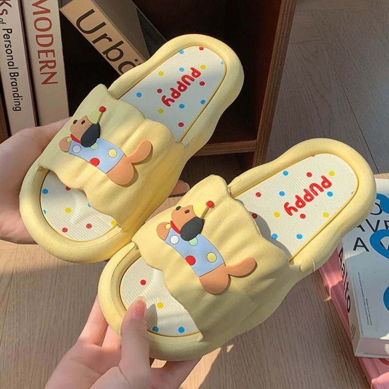 2025 New Cartoon Slippers Summer Cute Indoor Couple Puppy Home Sandals Soft Bottom Student Dormitory Slippers Women