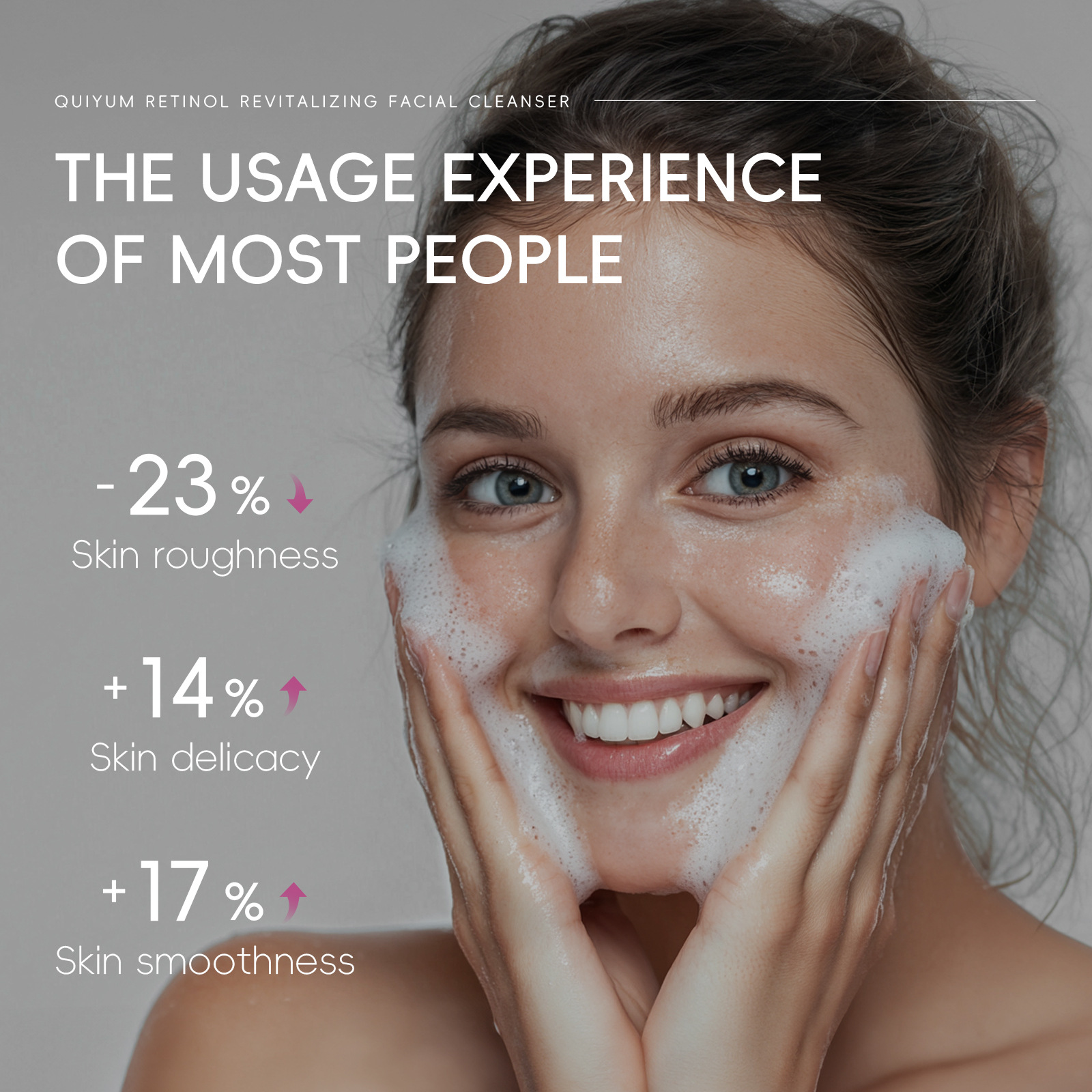 QUIYUM Retinol Facial Cleanser 50g, a cross-border skincare manufacturer, is a pore-cleansing, hydrating and moisturizing facial cleanser undefined