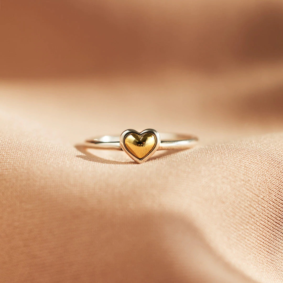 Heart Shape Pattern 925 Sterling Silver Heart Shape Rings