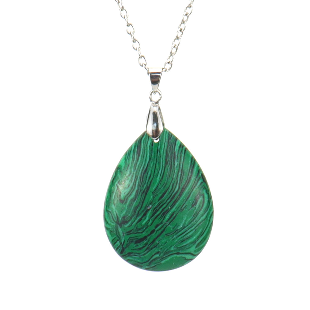 Fashion Water Droplets natural stone Handmade Pendant Necklace 1 Piece