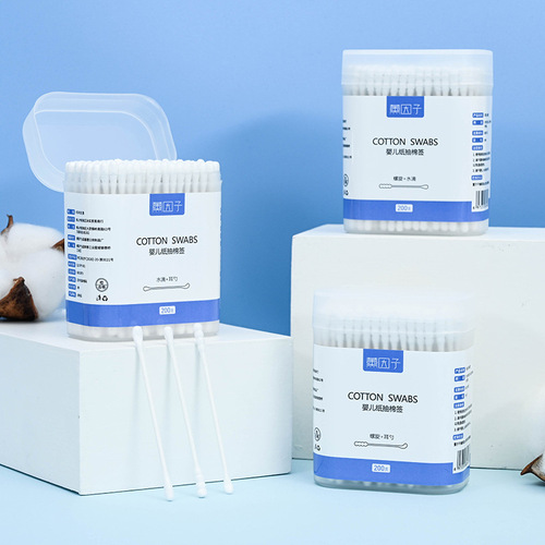 Baby cotton swab ear scoop ultra-fine disposable ear scoop baby special spiral ear scoop cotton swab supports one-piece drop shipping