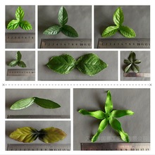 人造仿真假花香皂花三角叶片DIY材料玫瑰花塑料花花叶配件半成品