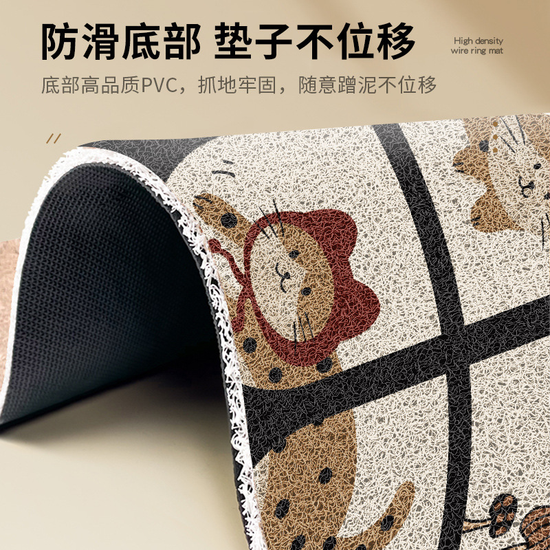 卡通入户地垫进门脚垫家用丝圈蹭土耐脏防滑玄关可裁剪pvc门垫子|undefined