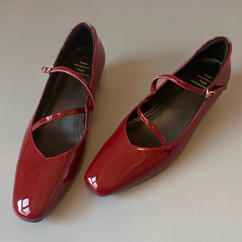 Genuine Leather French-Style Women's Shoes with Chunky Heels, 2025 Spring New Model, Black Work Shoes, Stunning Low-Heeled Mary Jane Shoes Genuine Leather French-Style Women's Shoes with Chunky Heels, 2025 Spring New Model, Black Work Shoes, Stunning Low-Heeled Mary Jane Shoes