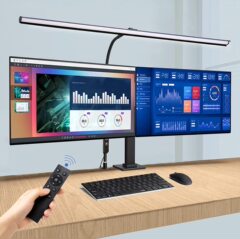 LED デスクランプクロスボーダー専用デュアル周波数コンピュータピアノ学習デスク特別なテーブルクランプロングアーム調光カラーテーブルランプ