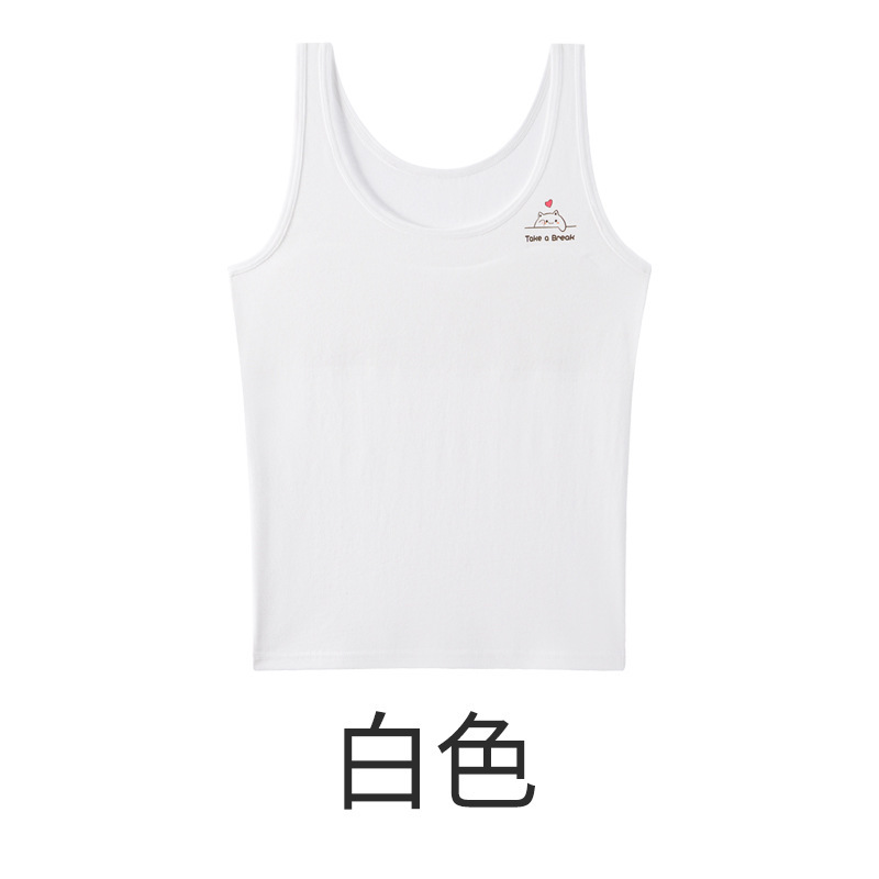 Ropa interior fina para niñas, cuidadosamente seleccionada para la temporada de primavera y verano, adecuada para estudiantes de primaria y adolescentes, camisetas interiores de algodón puro para niñas.
