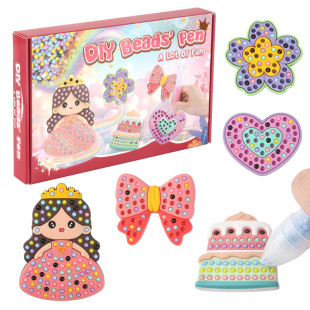 2025 New Kidsren's Toys DIY Handmade Dot Pen Stickers Educational Color Bead Stickers Princess Kidsren's Toys 6