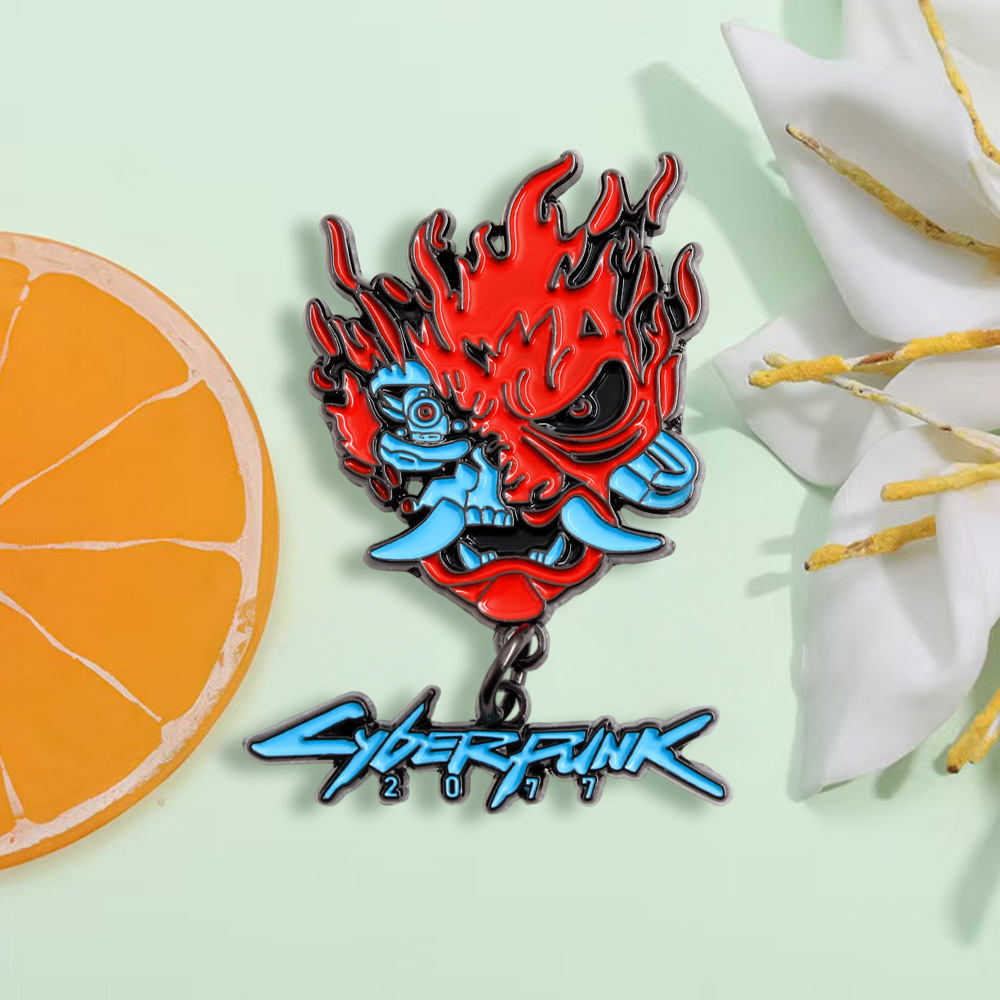 Punk 2077 Ghost Warrior Badge Adventure Game Peripheral Enamel Pin Cosplay Gift Backpack Accessories