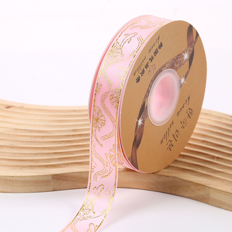 Bandeja de Bar cinta hecha a mano peces Lotus Pond Moonlight láser oro dorado cinta caja de regalo fábrica de embalaje cinta al por mayor