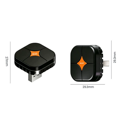 Screen Projection Car-Machine Interconnection | Other Car Video - 4-in-1-cross-border-black-adapter-included