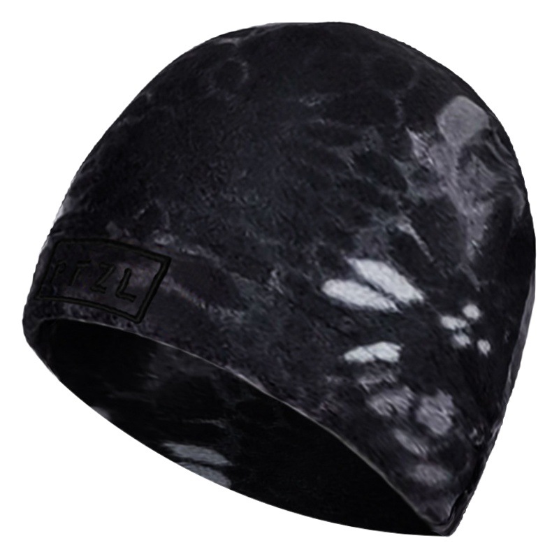 Outdoor Camouflage Fleece Hat Autumn and Winter Windproof Warm Ear Cover Hat Men's and Women's Riding Mountaineering Elastic Cold-proof Hat Letter Hat