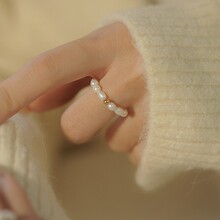 �¿ǿ����Ȼ��ˮakoya�����ָŮ4mm������ԲСbaby��ָ��
