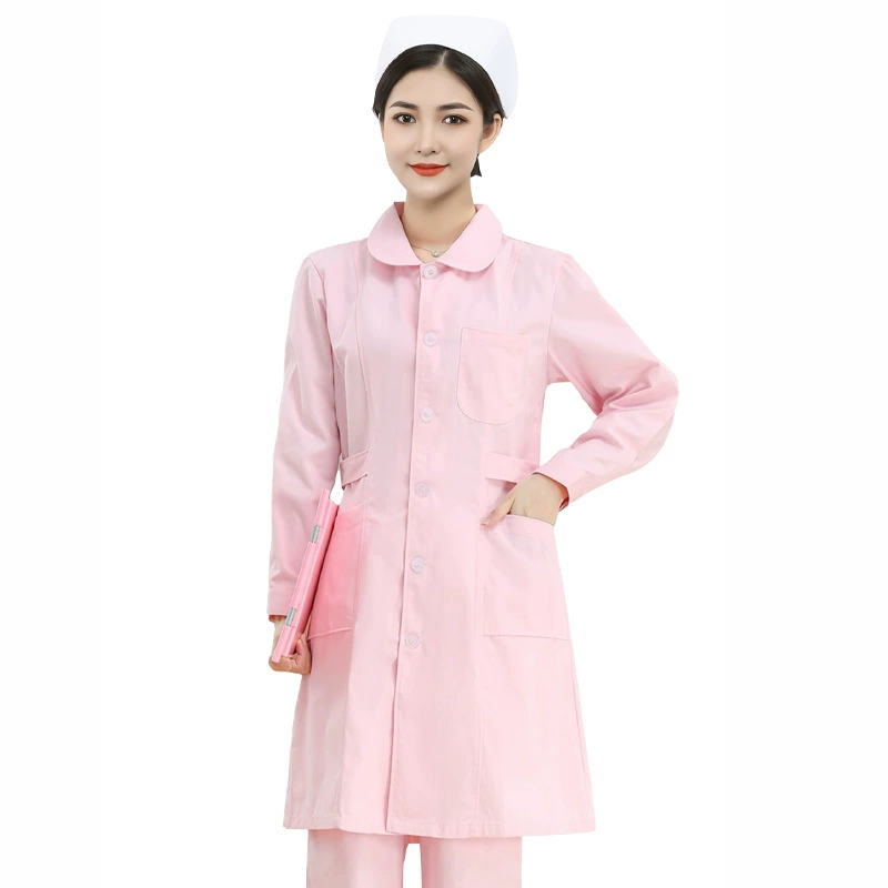 Nurse uniform, white coat, long-sleeve, with short sleeve