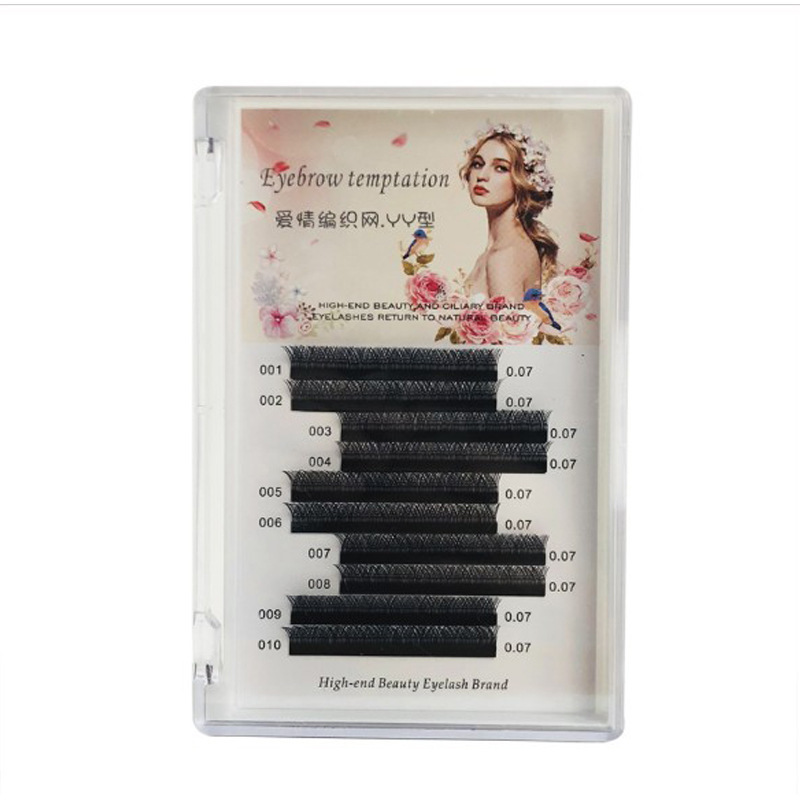 Y型睫毛交叉网状编织自动开花假睫毛自然浓密柔软仿真嫁接假睫毛