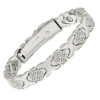 Bracelet heart shaped, four-leaf clover