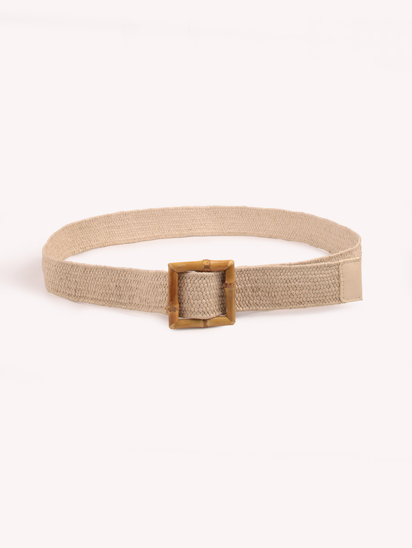 Square bamboo buckle beige pp grass 2