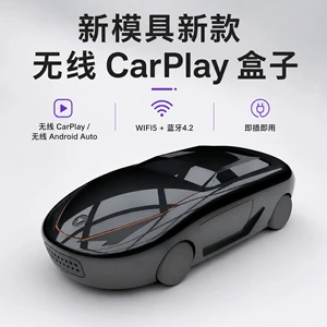 Simsiz CarPlay Adapter Box İdman Avtomobili Dizaynı Qoş və Oyna 2-si 1-də