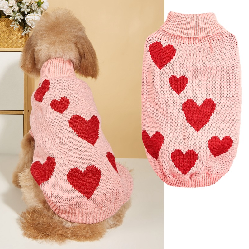 أميرة جذاب أكريليك عيد الحب شكل القلب ملابس الحيوانات الأليفة display picture 4