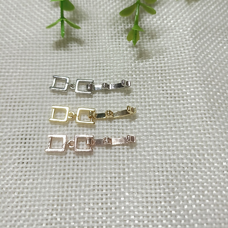 Simple Joker Bracelet Necklace Glow Extender Buckle Copper Plated Real Gold Extended 2cm Jewelry Button Accessories Manufacturers