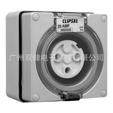 S56SO320GY 澳洲奇胜CLIPSAL单相三极防水防尘圆脚插座