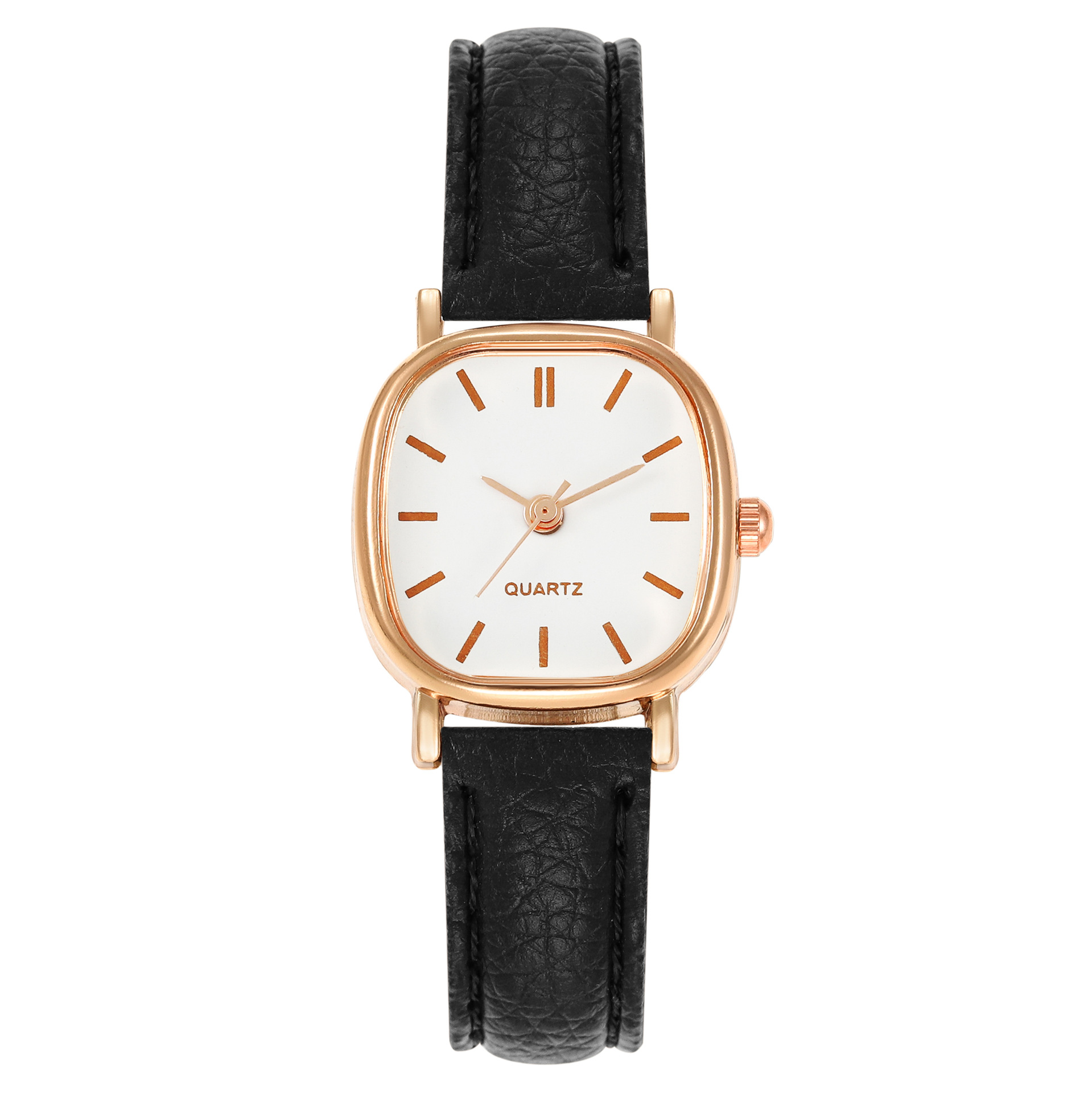 Belt—white rose gold striped black belt