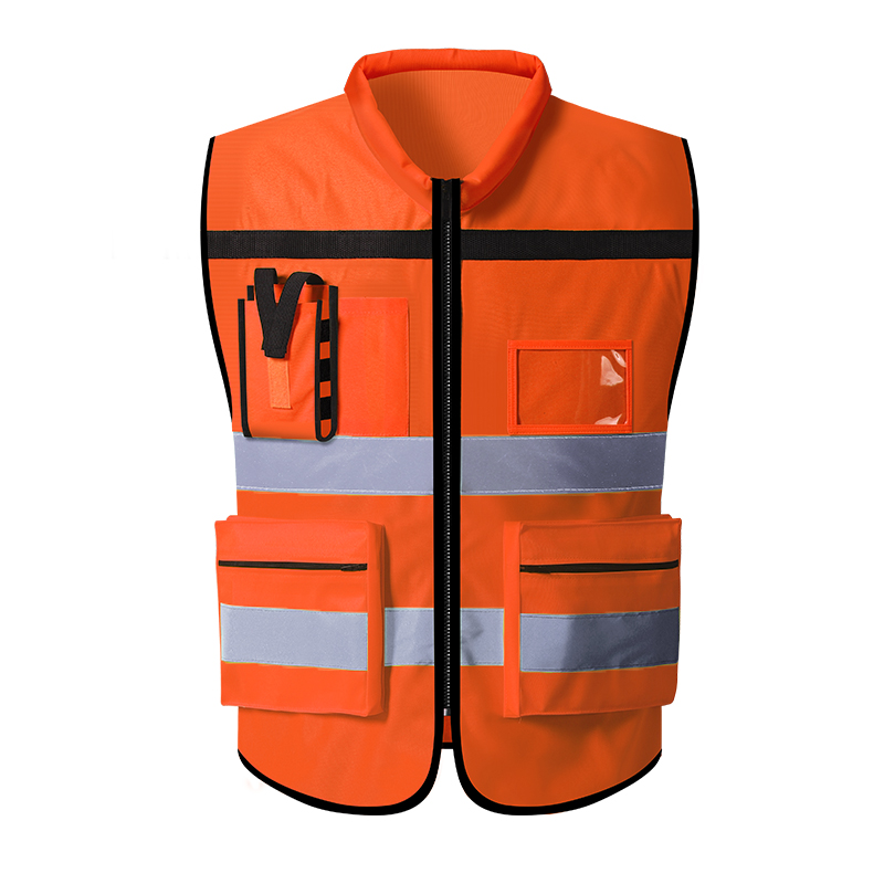 SR chaleco de seguridad reflectante Líderes del sitio de construcción de gestión de construcción de tráfico chaleco de construcción ventilada chaleco reflectante