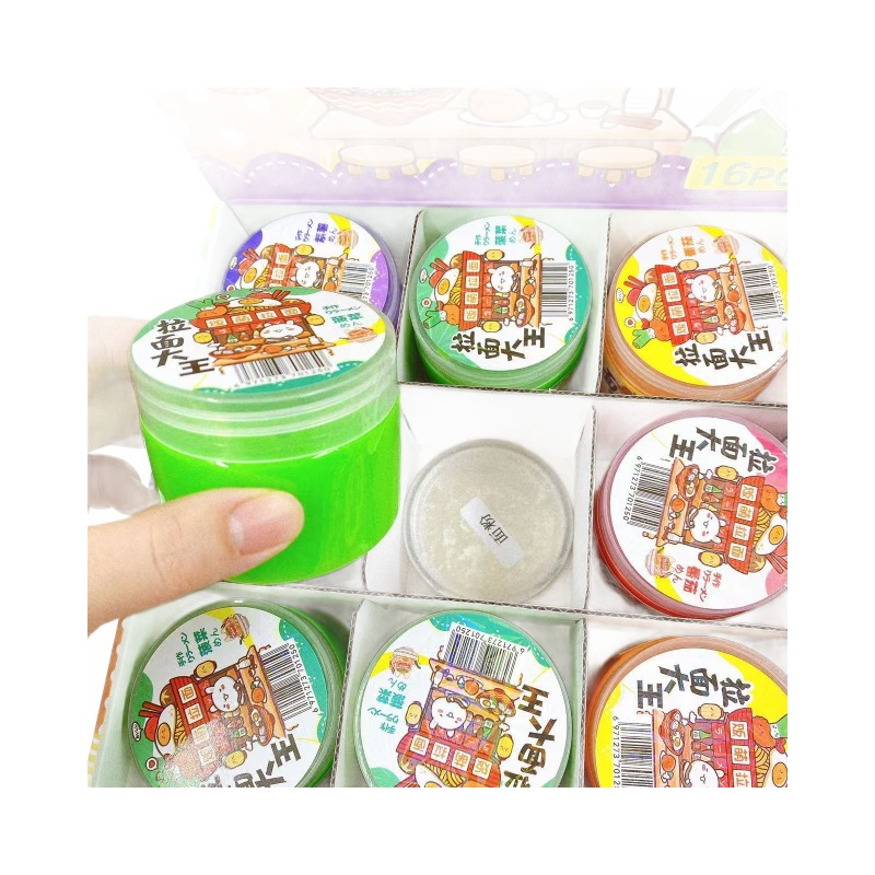 Juguetes infantiles de pasta de fideos hechos a mano DIY descompresión creativa con harina de pasta de color pegamento espumante interacción padre-hijo 2 yuanes al por mayor