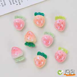 迷你小草莓食玩创意手工diy奶油胶配饰树脂小配件饰品材料包批发