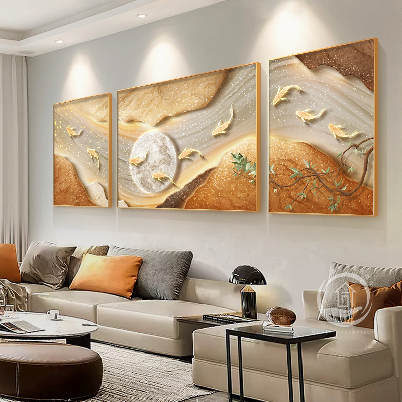 Light luxury Jiutu picture living room decorative painting modern…