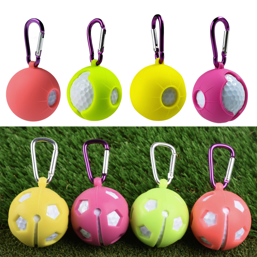 GOLF cubierta protectora bola de golf cubierta de bola de silicona mini bolsa de almacenamiento suministros de golf
