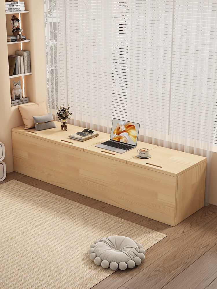 Bay window cabinet, storage cabinet, solid wood narrow space cabinet for miscellaneous items, pine cabinet, tatami bedside cabinet, bedroom side cabinet