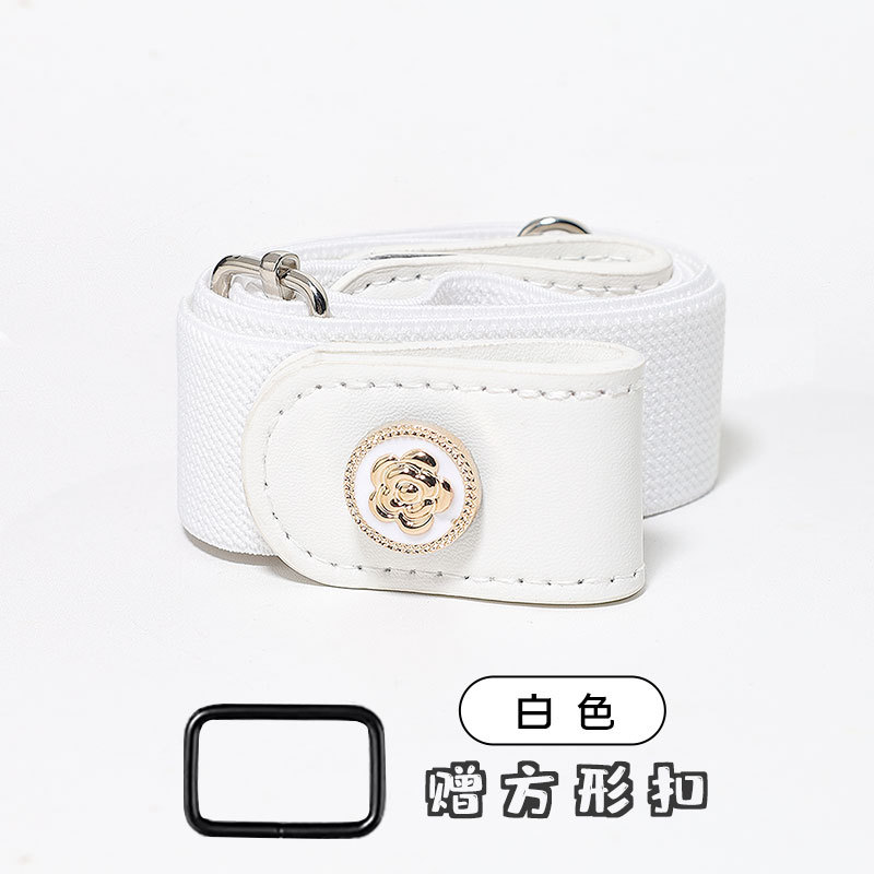 화이트 샤넬 스타일 탄성 벨트