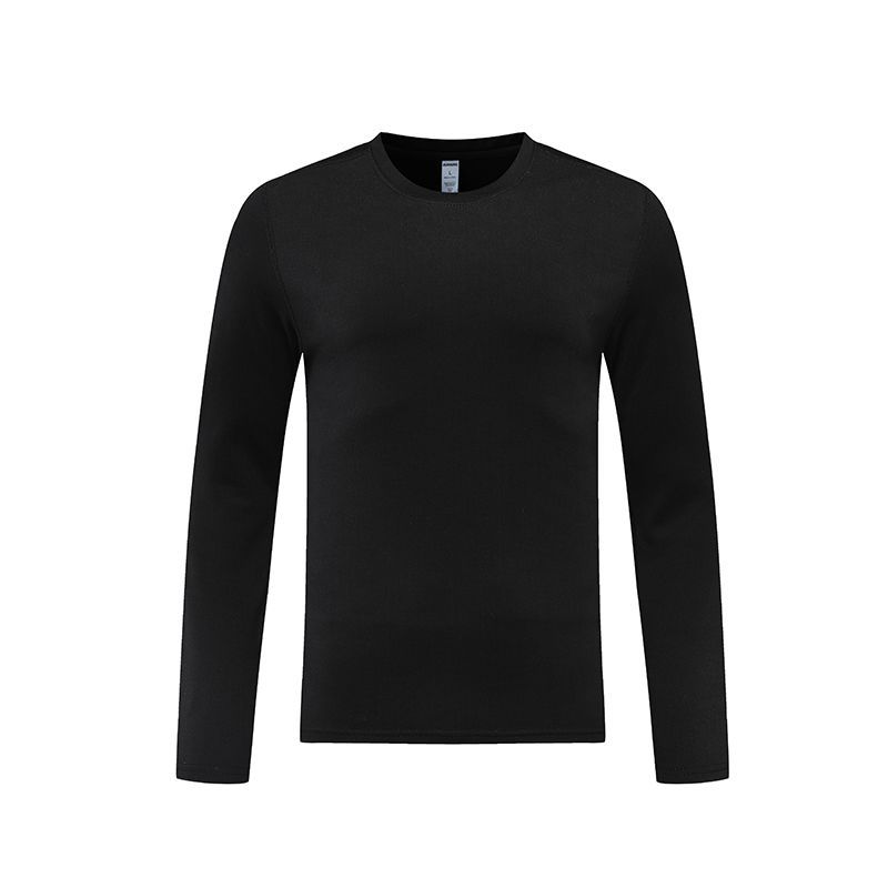 2022 otoño nuevos deportes de los hombres de manga larga Camiseta simple cuello redondo corriendo fitness bottoming camisa versátil más tamaño