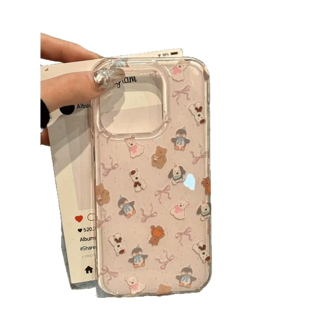 Совместимый с телефоном чехол Apple с брошкой-бантом, iPhone 14, iphone, 16promax
