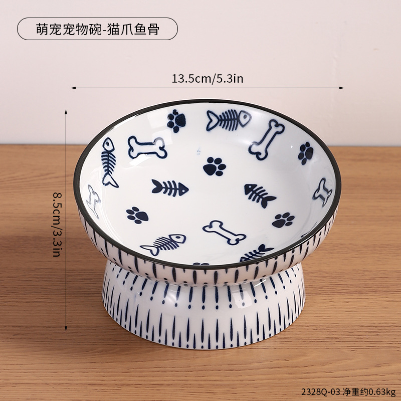 귀여운 애완동물 그릇 - 고양이 발톱 생선 뼈