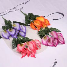 跨境仿真7头马蹄莲家居装饰假花酒店样板间拍摄道具马蹄莲仿真花