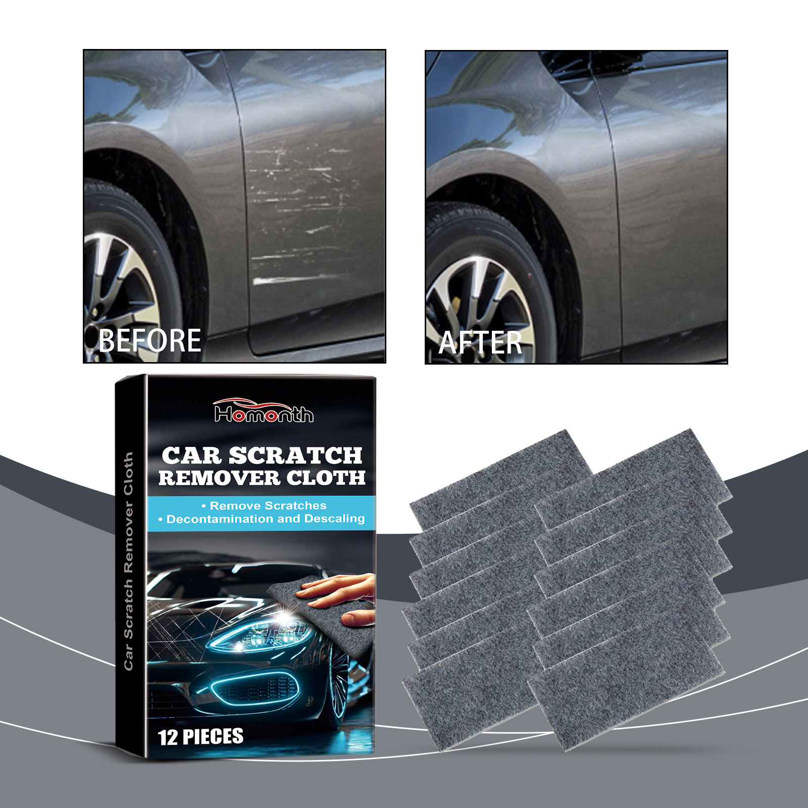 HOMONTH Automobile Scratch Polishing Cloth Car Paint Scratch Water…