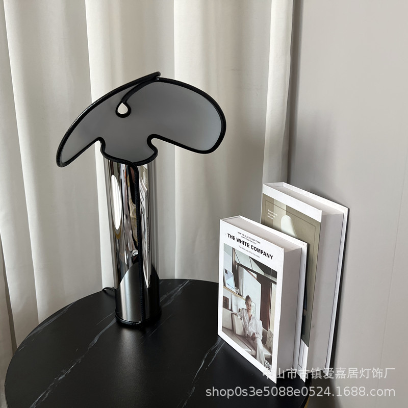 Italian FLOS table lamp stainless steel Nordic simple designer Model Room exhibition hall study hat lamp