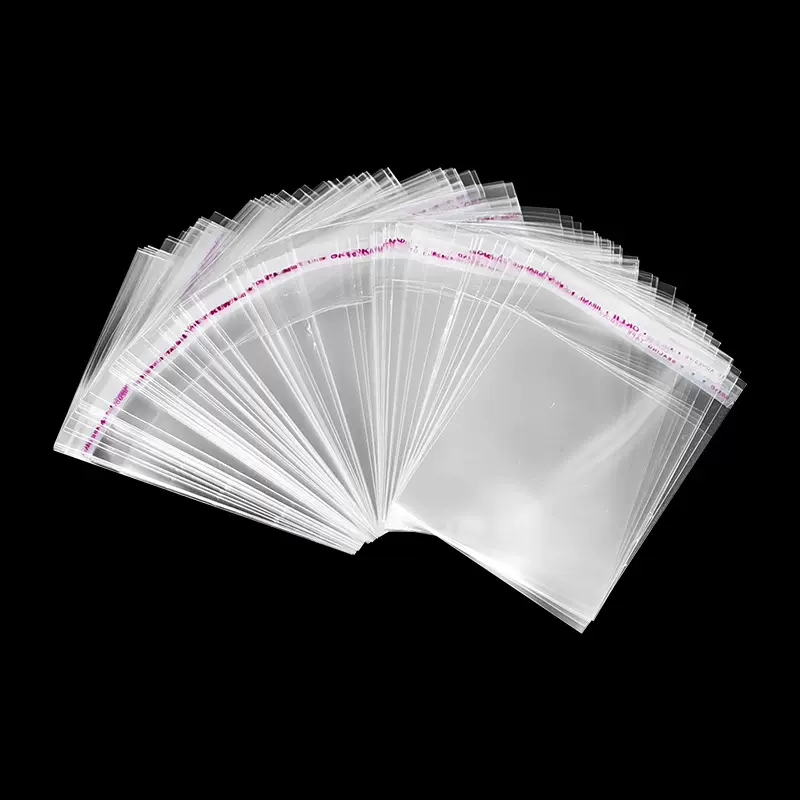 现货opp不干胶自粘袋塑料透明封口袋服装饰品包装自黏袋印刷批发