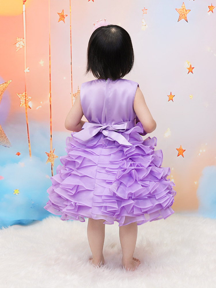 Vestido infantil sin mangas vestido de princesa amor de encaje vestido de fiesta vestido de niña pequeña